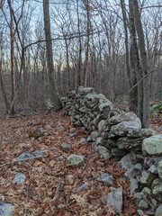 Rock wall in winter