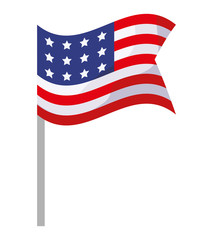 Isolated usa flag vector design