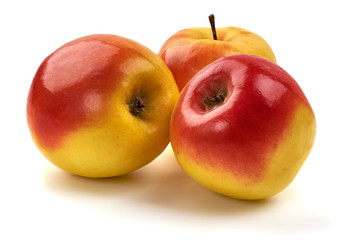 Fresh ambrosia apples, isolated on white background