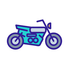 motorcycle icon vector. A thin line sign. Isolated contour symbol illustration