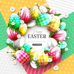 Easter wreath greeting card