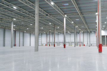 Large modern empty storehouse, nobody