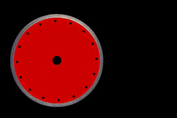 Cutting disc for precise cutting of the granite red color with diamond diameter of 230 mm isolated...