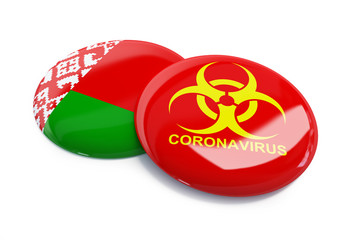 Coronavirus in Belarus on a white background 3D illustration, 3D rendering