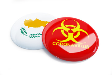 Coronavirus in Cyprus  on a white background 3D illustration, 3D rendering