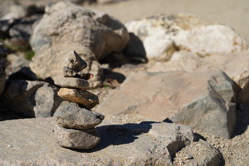 Stone piles