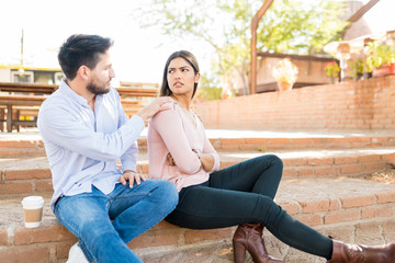 Boyfriend Convincing Annoyed Girlfriend