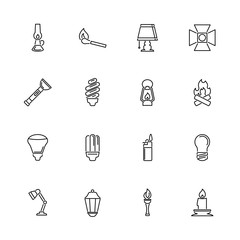 Light Source - Flat Vector Icons