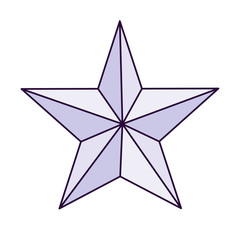 Isolated white star vector design