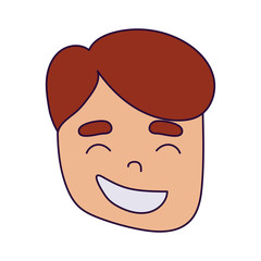 Isolated avatar man head vector design