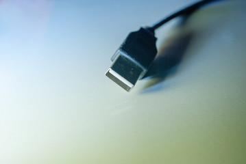 Usb male close shoot selective focus