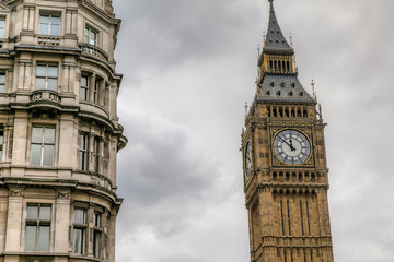 Fototapeta na wymiar Big Ben and the Westminster Palace in London