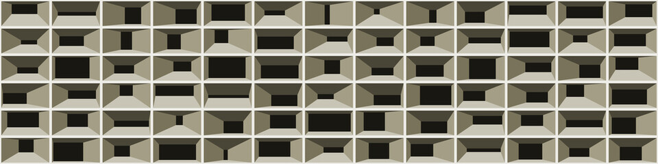 Abstract Structure Blocks Generative Art background illustration