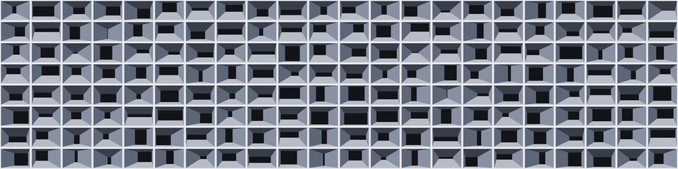 Abstract Structure Blocks Generative Art background illustration