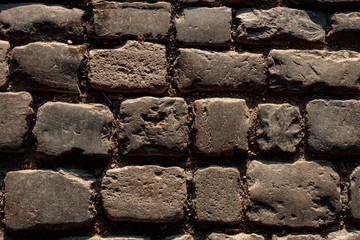 Close up of wall of brick stones