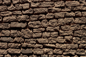 Full frame shot of old stone wall background