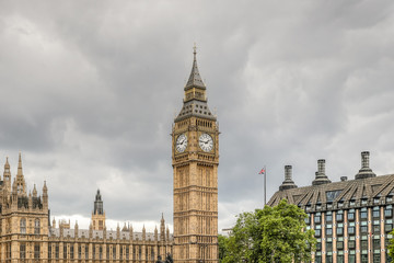 Fototapeta na wymiar Big Ben and Westminster Palace in London
