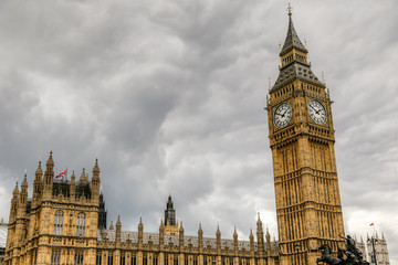 Big Ben and Westminster Palace in London