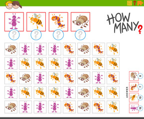 how many insect characters counting game