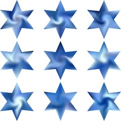 Collection of hexagram mesh backgrounds.