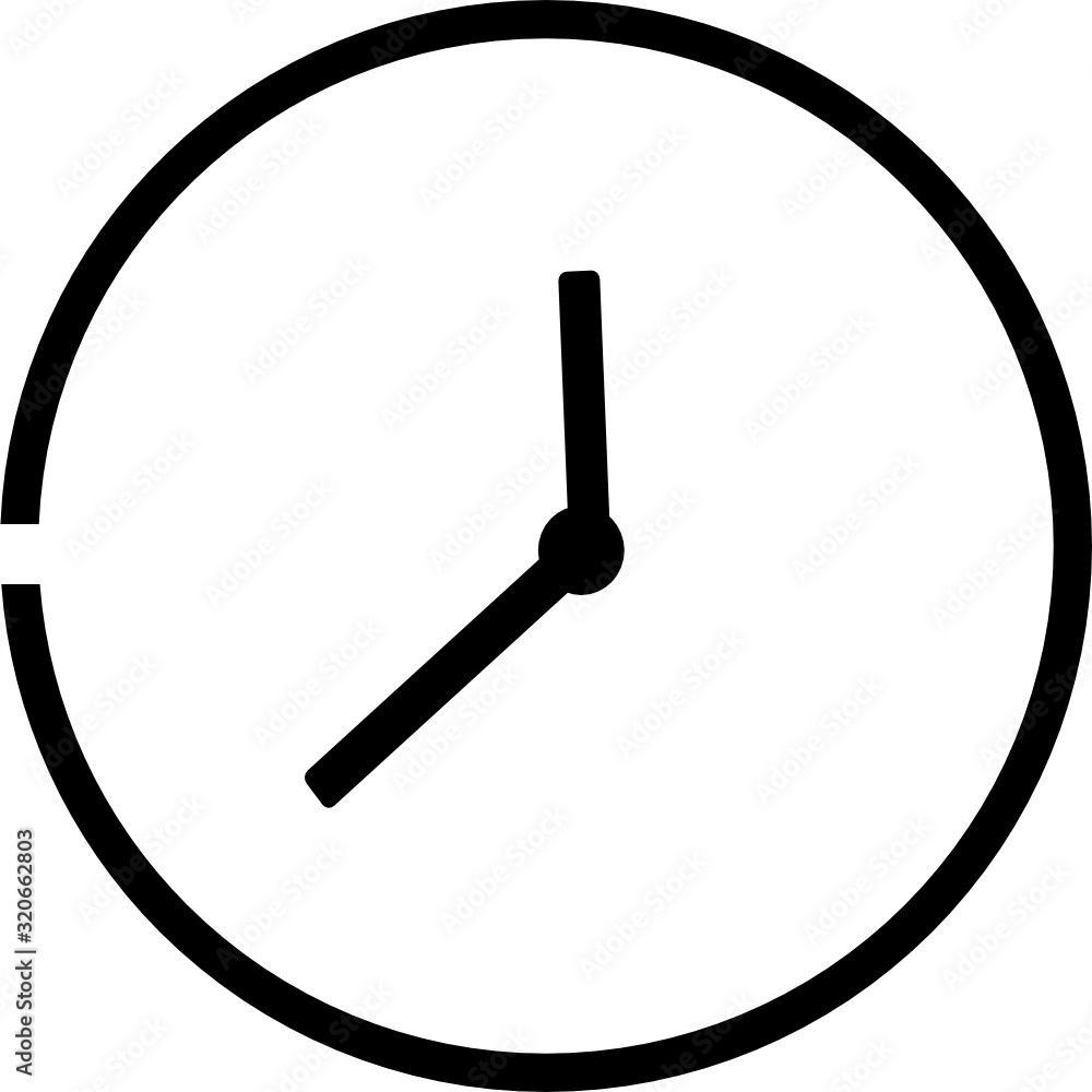 Poster clock icon in trendy flat style isolated on background. clock icon page symbol for your web site des