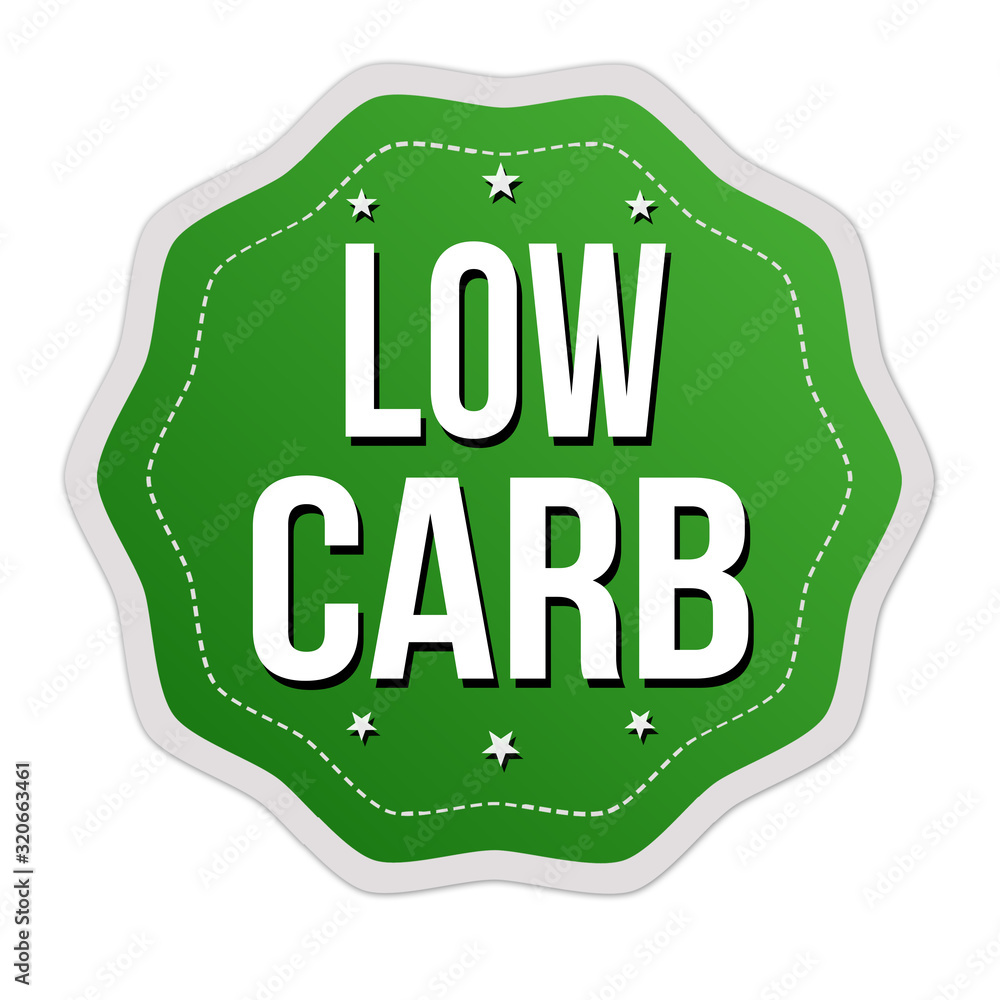 Sticker Low carb label or sticker