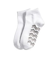 Cotton socks on white background