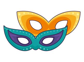 Isolated party masks vector design