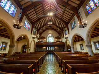 Fototapeta premium Interior view of the All Saints Episcopal Church