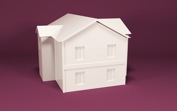 3d illustration. house isolated on background