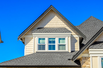 the roof of the house with nice window