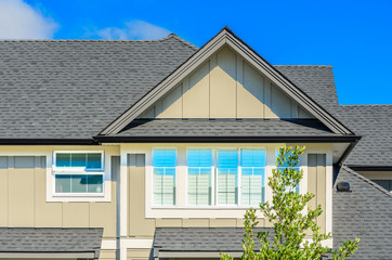 the roof of the house with nice window