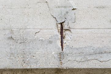 Building under restoration: deterioration of the reinforced concrete structures, due to corrosion of the reinforcements due to carbonation of the concrete, oxidation of the internal irons.