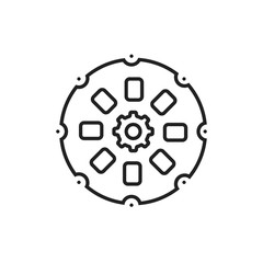 LED Module Vector Line Icon