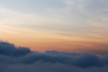 Breathtaking sunset with a colorful and cloudy sky, good for the background - sky of Guatemala