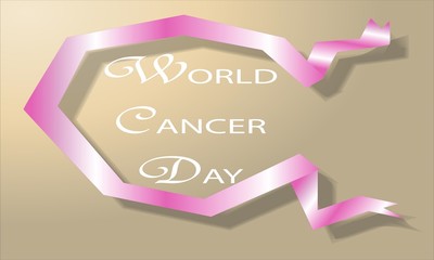 World Cancer Day Sign and Illustration