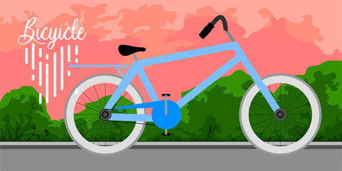 Fototapeta na wymiar Isolated bicycle poster