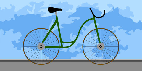 Isolated bicycle poster