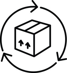 Distribution processing icon, vector illustration