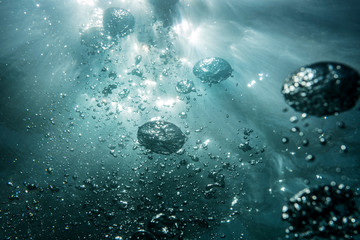 Air bubbles underwater, Sydney Australia