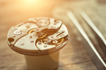 Watchmaker's workshop, mechanical watch repair