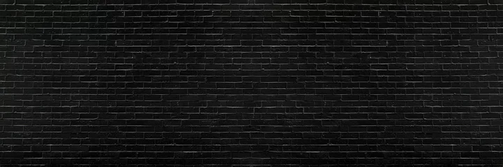 Papier Peint photo Mur de briques mur de briques noires peut être utilisé comme arrière-plan