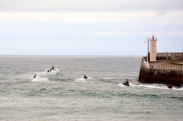 jet skis on the sea