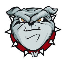 American Bulldog Sports Team Mascot Red