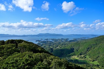 Fototapeta na wymiar 展望公園から眺める九十九島の情景＠西海、長崎