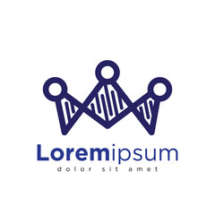 Crown DNA Logo vector template