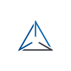 Abstract Line Triangle Logo Vector
