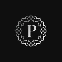 Luxury Letter P logo Design Simple