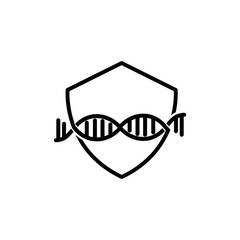 Shield DNA Secure Logo vector