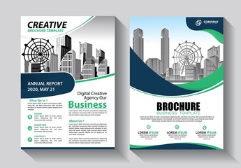 Brochure design, cover modern layout, annual report, poster, flyer in A4 with colorful triangles, geometric shapes for tech, science, market with light background